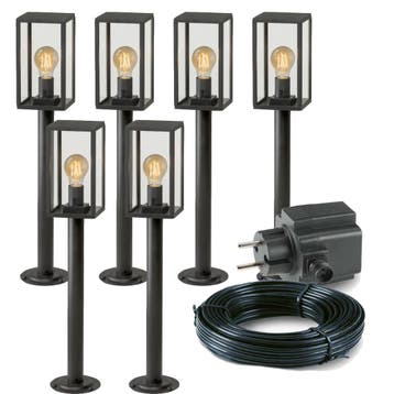 6x LED sokkel tuinlamp - 3,5 Watt - 12V - 68cm - Complete se, Hobby en Vrije tijd, Ophalen of Verzenden, Nieuw