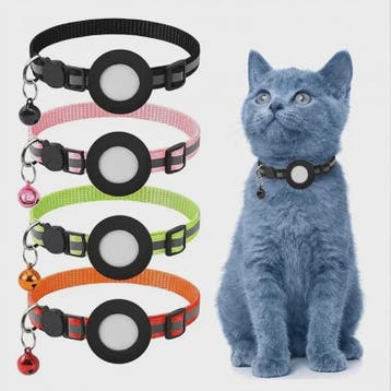 Verstelbare Airtag Kattenhalsband met Veiligheidsgesp, Bel &, Verzenden, Nieuw
