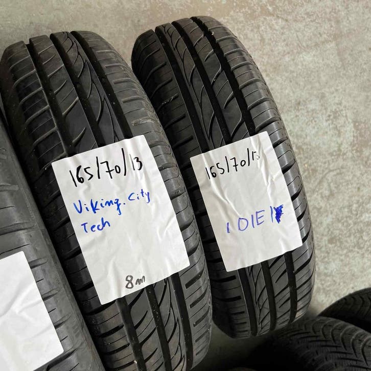 2 x Viking Citytech 165-70-13 Zomerbanden 8mm, Auto-onderdelen, Banden en Velgen, 13 inch, Zomerbanden, 165 mm, Personenwagen