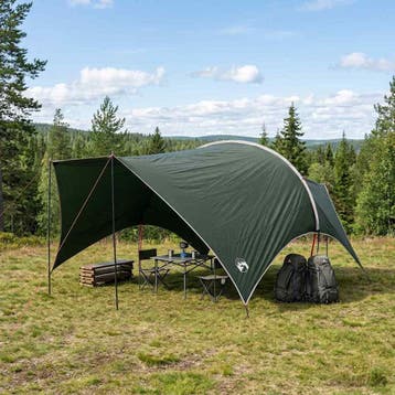 vidaXL Camping Tarp Waterbestendig Legergroen 550 x 400 x, Verzenden, Nieuw, Tot en met 2
