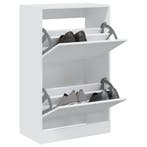 vidaXL Schoenenkast 60x34x96,5 cm bewerkt hout wit, Verzenden, Nieuw
