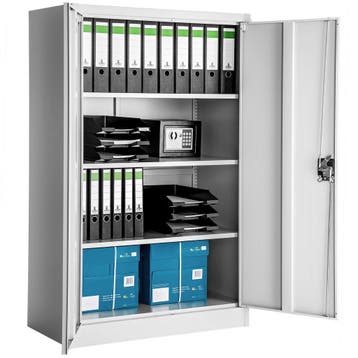 Archiefkast met 4 planken 140x90x40cm - grijs, Huis en Inrichting, Kasten | Roldeurkasten en Archiefkasten, Verzenden, Nieuw