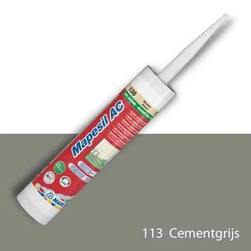 Mapei Mapesil AC - Siliconenkit - 310ml - Cement Grijs 113, Ophalen of Verzenden, Nieuw, Keramiek