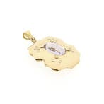 Gouden hanger met heldere zirconia (Hanger of bedel), Sieraden, Tassen en Uiterlijk, Bedels, Ophalen of Verzenden, Gebruikt, Goud