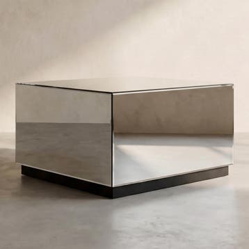 *WOONWINKEL* Salontafel Met Spiegelglas, Huis en Inrichting, Tafels | Salontafels, Verzenden, Nieuw