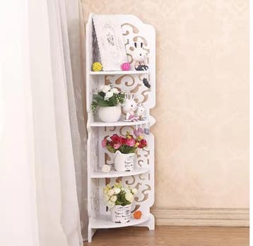 4-Lagen Wit Hoekrek – PVC Wandrek met Uitsnede Design, Verzenden, Nieuw