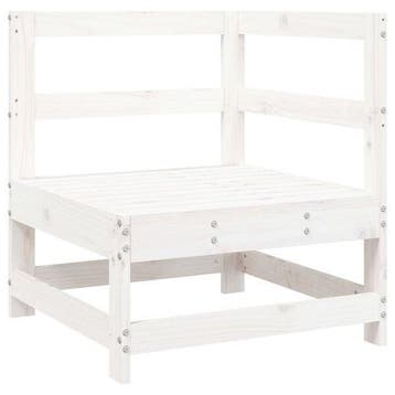 Hoekbank Tuin 62x62cm | Wit Grenen | Laatste Stuk!, 2 zitplaatsen, Ophalen of Verzenden, Zo goed als nieuw, Loungeset