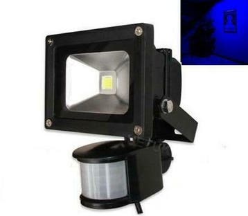 LED Bouwlamp Blauw - 20 Watt  - Sensor, Ophalen of Verzenden, Nieuw, Minder dan 50 watt, Lamp met armatuur