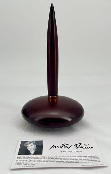 MEMPHIS – Matteo Thun – Desk Pen “Classico” – Rosewood, 24K, Nieuw