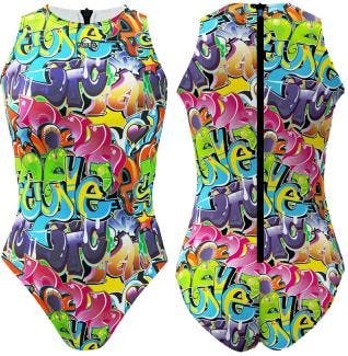 Special Made Turbo Waterpolo badpak Graffitti, Nieuw