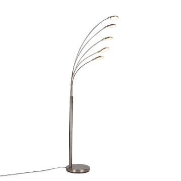 Vloerlamp staal incl. LED met touch dimmer - Sixties Trento, Verzenden, Nieuw, Design