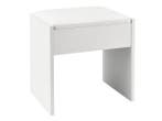 Veiling - Houten Kaptafelkruk / Kruk Melly - Wit - 40 x 30 x, Nieuw