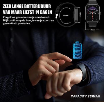 Golden Sound Premium Smartwatch - Heren - Stappenteller -, Ophalen of Verzenden, Zo goed als nieuw, Golden Sound