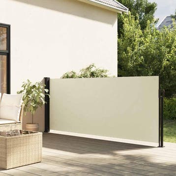 vidaXL Windscherm uittrekbaar 140x600 cm crème, Tuin en Terras, Verzenden, Nieuw