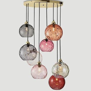 Kleurrijke Moderne Glazen Hanglamp - Stijlvolle Plafondlamp, Verzenden, Nieuw
