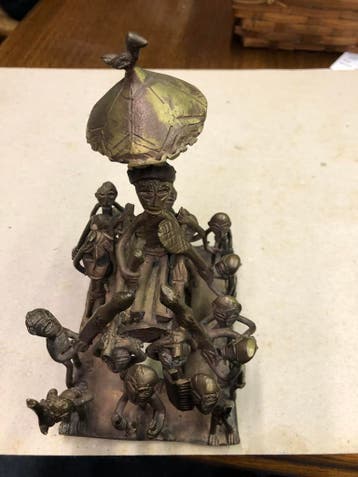 Bronzen Afrikaans beeld  Congo, Antiek en Kunst