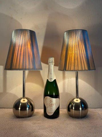 Besselink Licht - Tafellamp (2) - Space Age - Chroom, Staal,