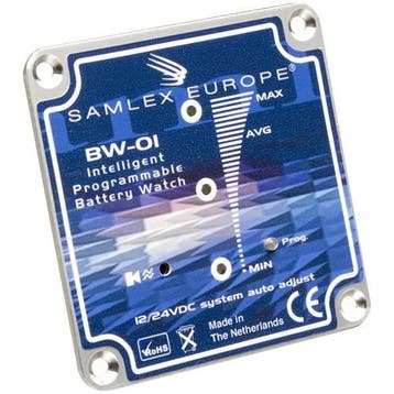 Samlex Accu Monitor Battery Watch Bw-01 Met Alarm 12/24Vdc, Auto-onderdelen, Verzenden, Nieuw