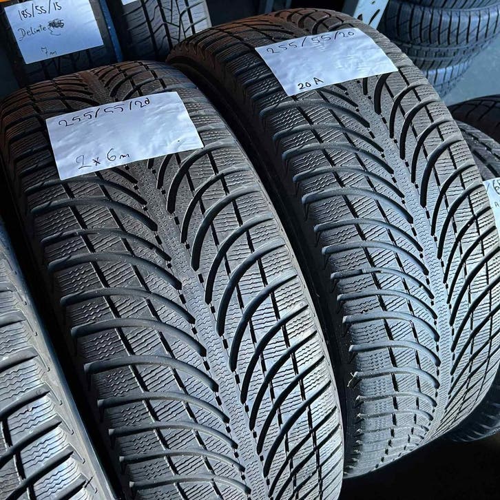 2 x Michelin 255-55-20 Winterbanden 6mm, Auto-onderdelen, Banden en Velgen, 20 inch, Winterbanden, 255 mm, Personenwagen, Gebruikt