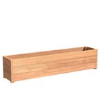 Hardhouten plantenbak Sevilla 200x40x43,5cm - Met bodem, Tuin en Terras, 100 cm of meer, Nieuw, Rechthoekig, 30 tot 60 cm