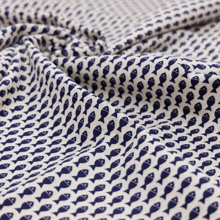 BA238 - Stof met geometrisch nautisch patroon - Meubelstof -, Antiek en Kunst, Antiek | Kleden en Textiel
