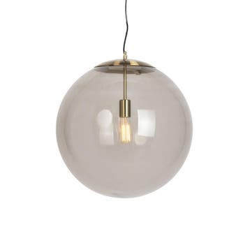 Qazqa Smoked Glass moderne hanglamp, Ø50cm, Ophalen of Verzenden, Nieuw in verpakking, Verlichting