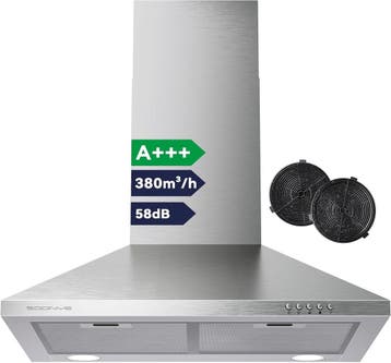 Soonye Afzuigkap 60cm | Laatste Stuk!, Wandschouwkap, Nieuw, Ophalen of Verzenden, Inbouw