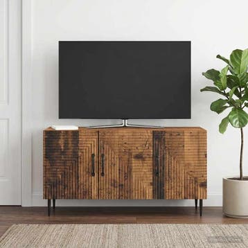 vidaXL TV-kast Oud hout 99 x 34,5 x 50 cm Bewerkt hout, Minder dan 50 cm, Verzenden, Nieuw, Minder dan 100 cm