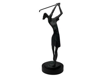 Veiling - Elegant Gestileerd Sculptuur Vrouwelijke Golfer, Nieuw