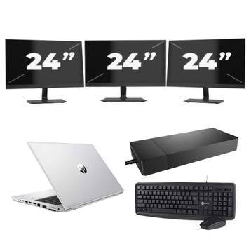 HP ProBook 430 G8 -   i5-11e 8GB  - 256GB  + 3x 24 inch, Computers en Software, Windows Laptops, Qwerty, Verzenden, 8 GB, 13 inch