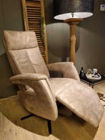 Relaxfauteuil Ommen microleder Bull 10 Liver, Nieuw, 75 tot 100 cm, Modern, Leer