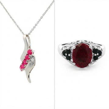 Zonder minimumprijs - 2-delige sieradenset Zilver - 5.52ct., Sieraden, Tassen en Uiterlijk