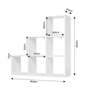 Boekenkast met 6 Open Compartimenten, Verzenden, Nieuw
