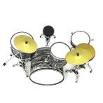 Miniatuur Zilver - zwart drumstel, Ophalen of Verzenden, Nieuw, Overige typen