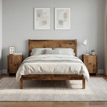 vidaXL Nachtkastje 2 st Oud hout 33,5 x 34,5 x 50 cm Bewerkt, Minder dan 45 cm, Verzenden, Nieuw, Minder dan 55 cm