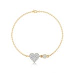 Armband - 18 karaat Geel goud - 0.12ct. tw. Diamant, Nieuw