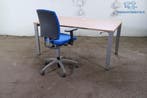 Handmatig Verstelbaar Bureau – Havanna blad 160x80 cm – Dren, Verzenden, Gebruikt