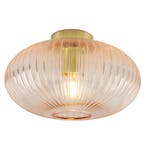 Design plafonnière roze, Charlois, Huis en Inrichting, Lampen | Plafondlampen, Ophalen of Verzenden, Nieuw, Glas, Design