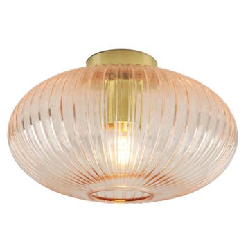 Design plafonnière roze, Charlois, Ophalen of Verzenden, Nieuw, Glas