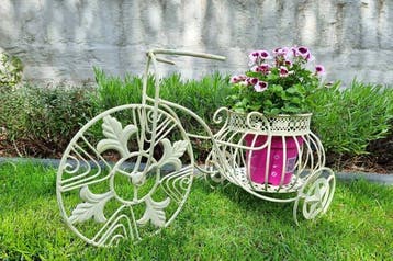 Bloempot - Metaal, IJzer - Bike flower pot
