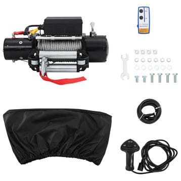 vidaXL Elektrische lier PVC Zwart, Verzenden