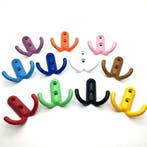 Jashaken, dubbele jashaak, wandhaken, kapstokhaken ZWART, Nieuw