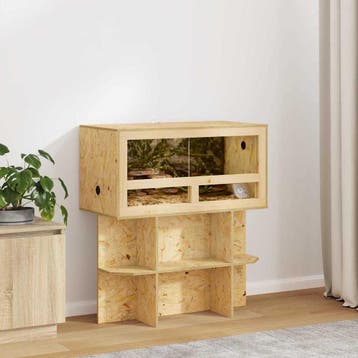 vidaXL Terrarium Bruin 80 x 40 x 40 cm OSB, Dieren en Toebehoren, Verzenden, Nieuw