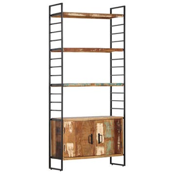 vidaXL Boekenkast met 4 schappen 80x30x180 cm massief, Verzenden, Nieuw, 50 tot 100 cm, 150 tot 200 cm