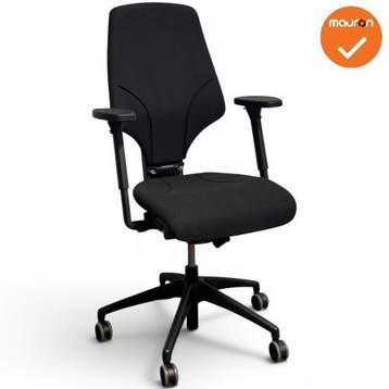 Giroflex 64 - Bureaustoel - Zwart - Refurbished, Werkplek, Ophalen of Verzenden, Gebruikt, Stoel