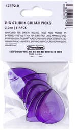 Jim Dunlop 475P2 Big Stubby Plectrum 2.00 mm 6-pack, Ophalen of Verzenden, Nieuw, Elektrische gitaar