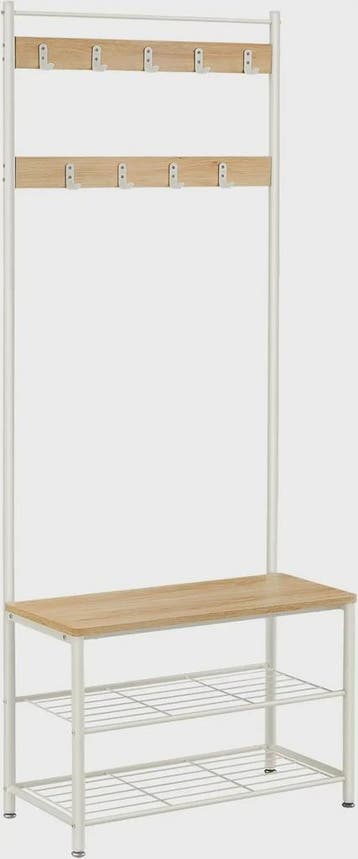 VASAGLE Kapstok met Zitbank en 3 Opbergplanken - Garderobere, Verzenden, Nieuw