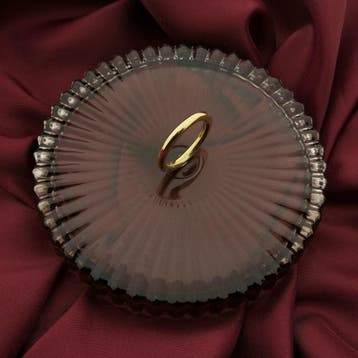 Gouden aanschuifring, Sieraden, Tassen en Uiterlijk, Ringen, Gebruikt, Ophalen of Verzenden, 17 tot 18, Dame