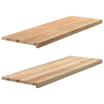vidaXL Vensterbanken 2 st onbehandeld 120x40x2 cm massief, Verzenden, Nieuw