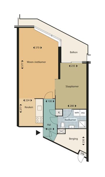 Appartement te huur in Rijswijk - 57 m² - 2 kamer(s) - 2, Appartement, Rijswijk, Zuid-Holland
